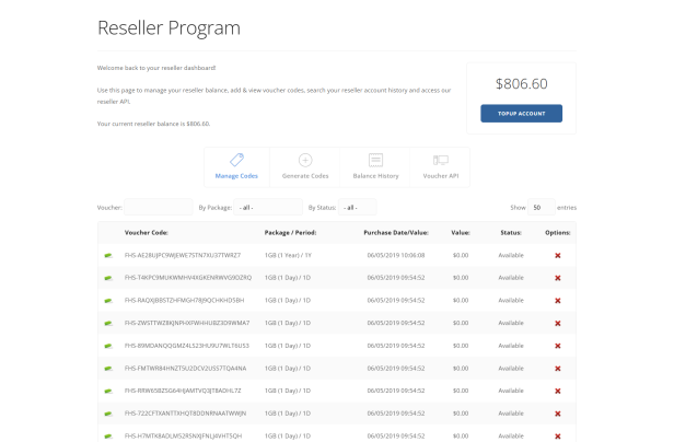 Logged In Voucher Codes